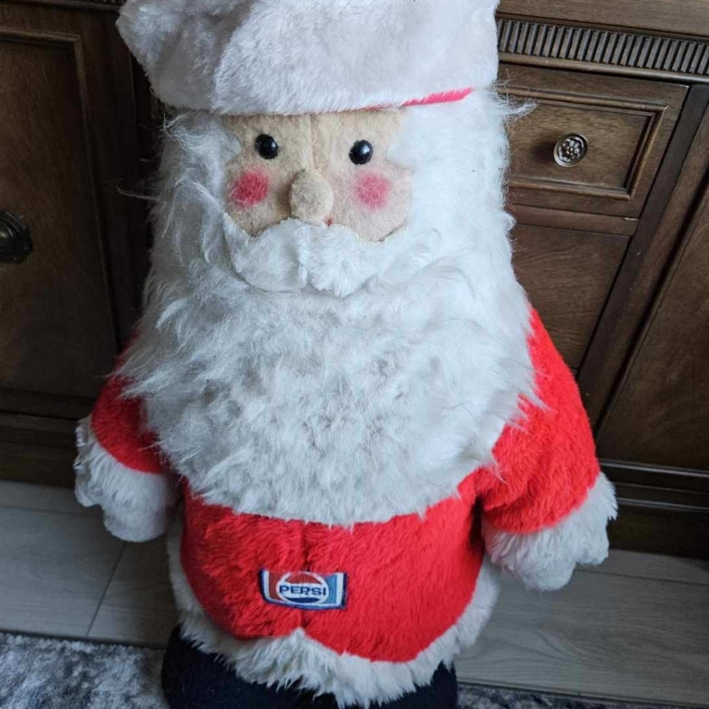Pepsi Santa Plush in Red and White
